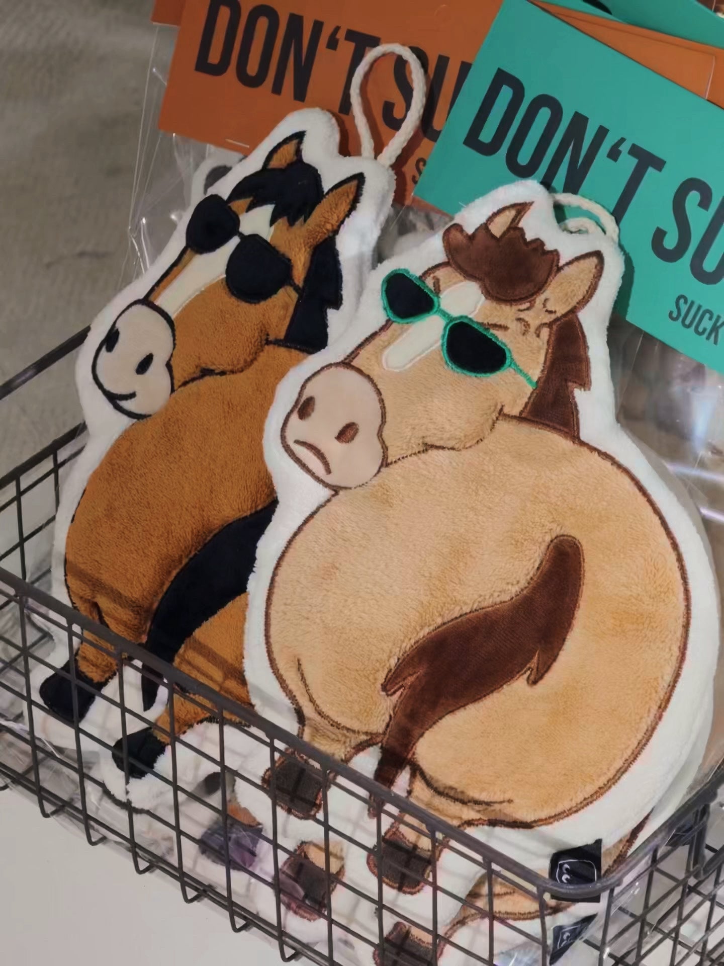 OFF SCRIPT - "Flattery Towel" Humorous Horse Absorbent Hand Towel